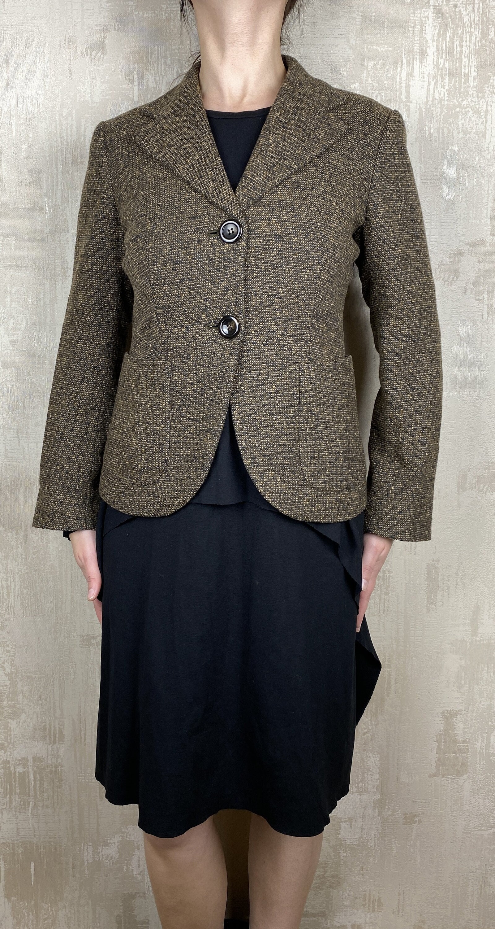 Sマックスマーラ 'S Max Mara ツイードステンカラーコート