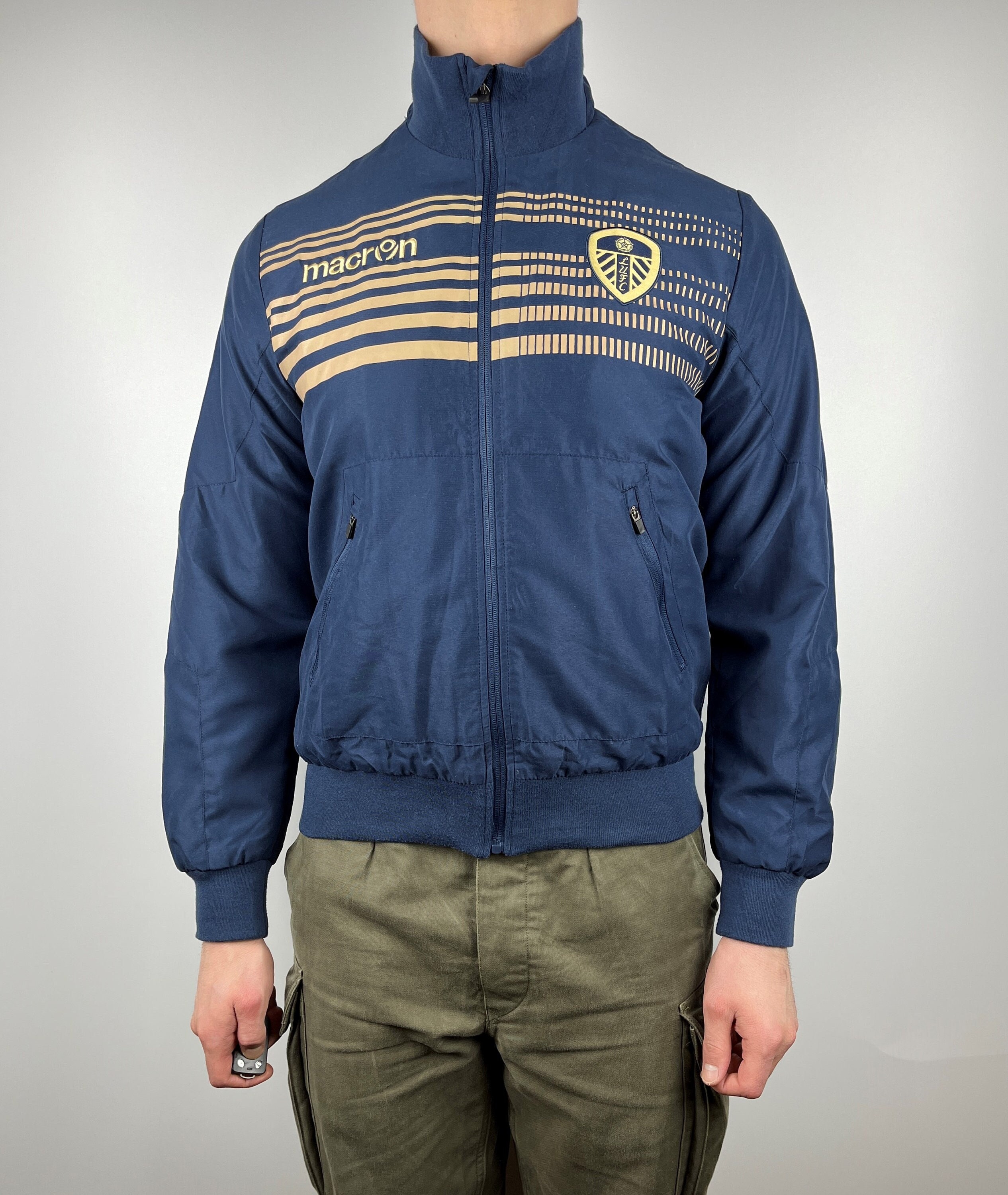 Vintage Macron Leeds United Football LUFC Men's Track Jacket