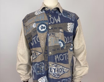 90's Wampum Vintage Men's Shirt Overshirt Sweatshirt Size M Retro Style Streetwear