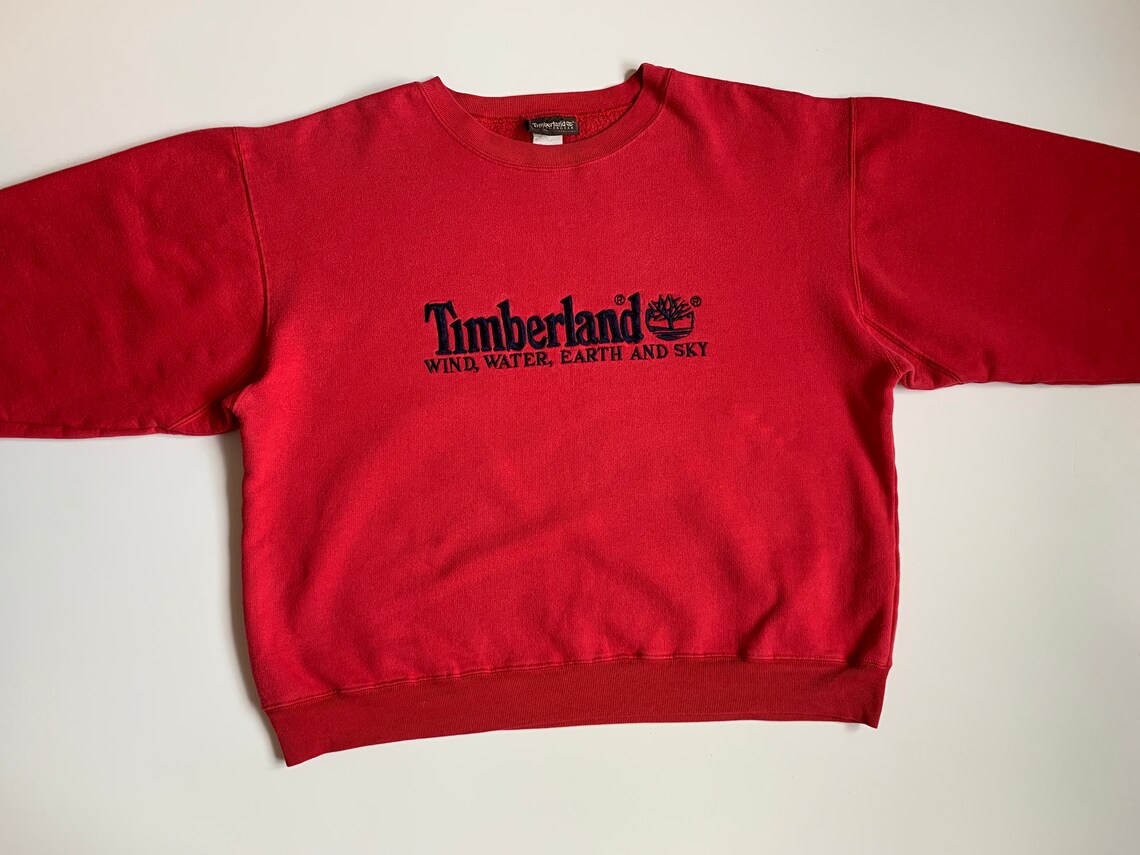 red timberland sweatshirt