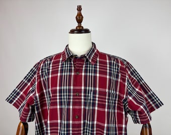 Carhartt Vintage Herren Karo Kurzarmhemd Größe XXL (2XL) Streetwear Retro