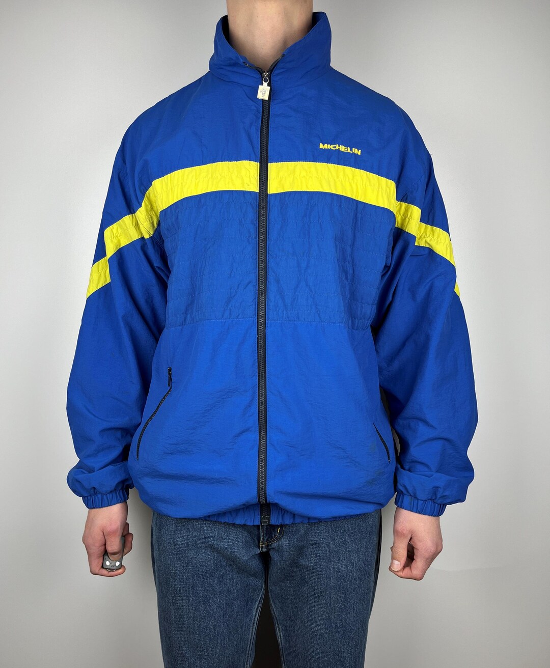 90's Michelin Men's Vintage Jacket Size XXL (2XL) Retro Racing Full Zip ...