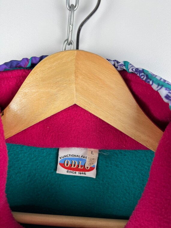 90's Odlo Vintage Pullover Abstract Fleece Men's … - image 6