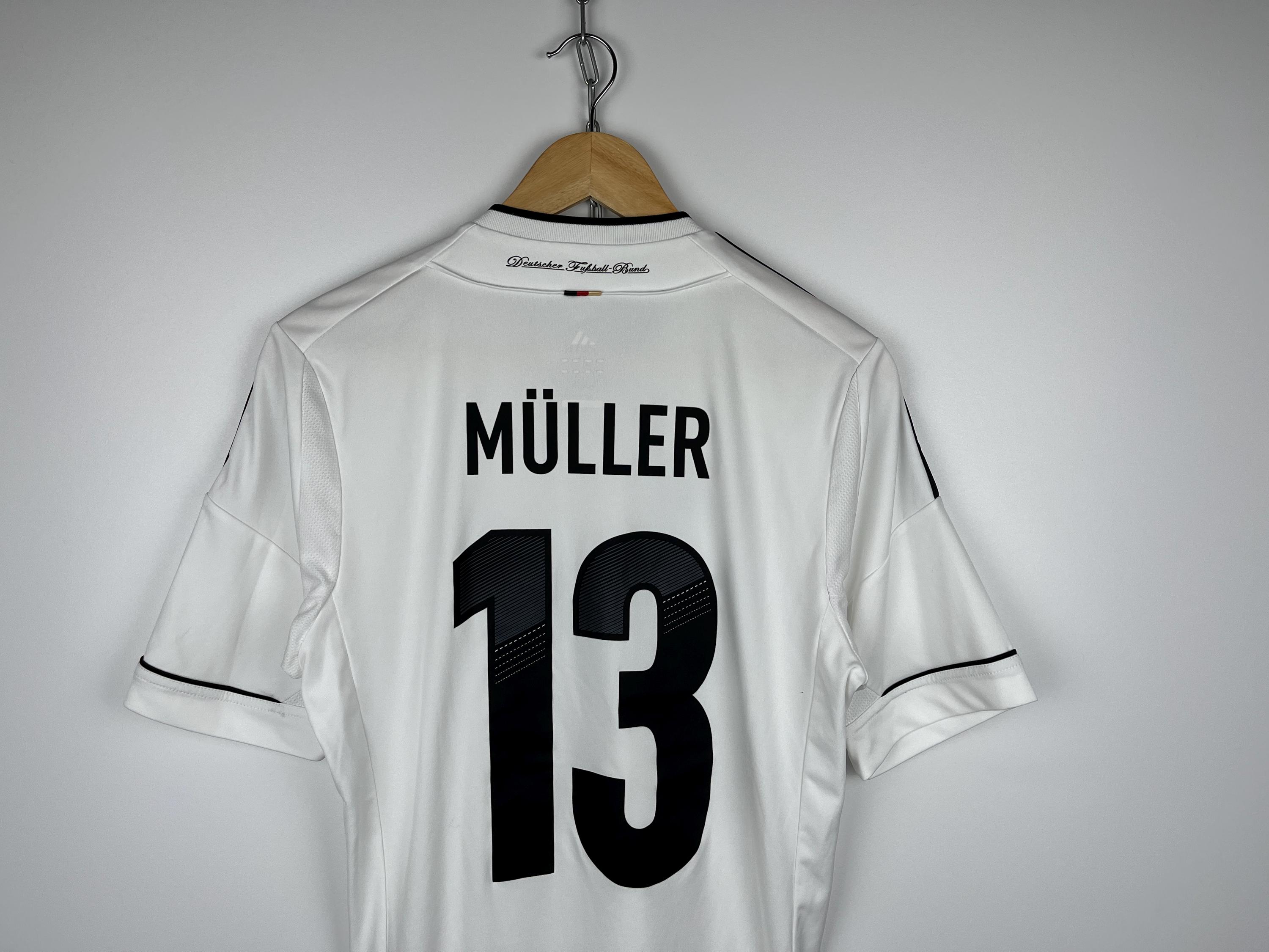 Vintage Germany Deutscher # 13 Muller Home Football Jersey