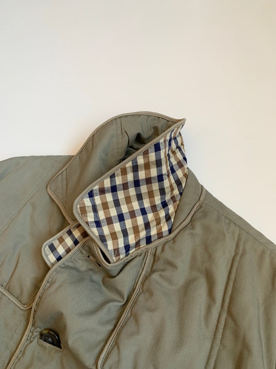 90s Aquascutum Check Lining Vintage Mens Quilted … - image 2