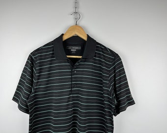 Men's Greg Norman Play Dry Golf Striped Polo T-shirt Size M