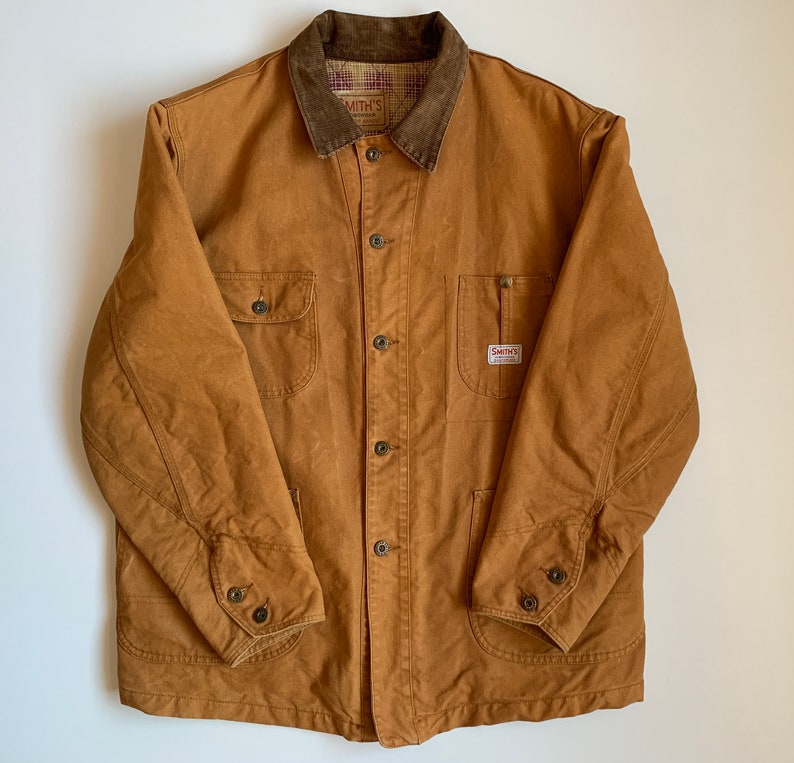 Smith/'s Workwear Vintage Men/'s Jacket Brown Size L Retro Streetwear 90/'s 80/'s