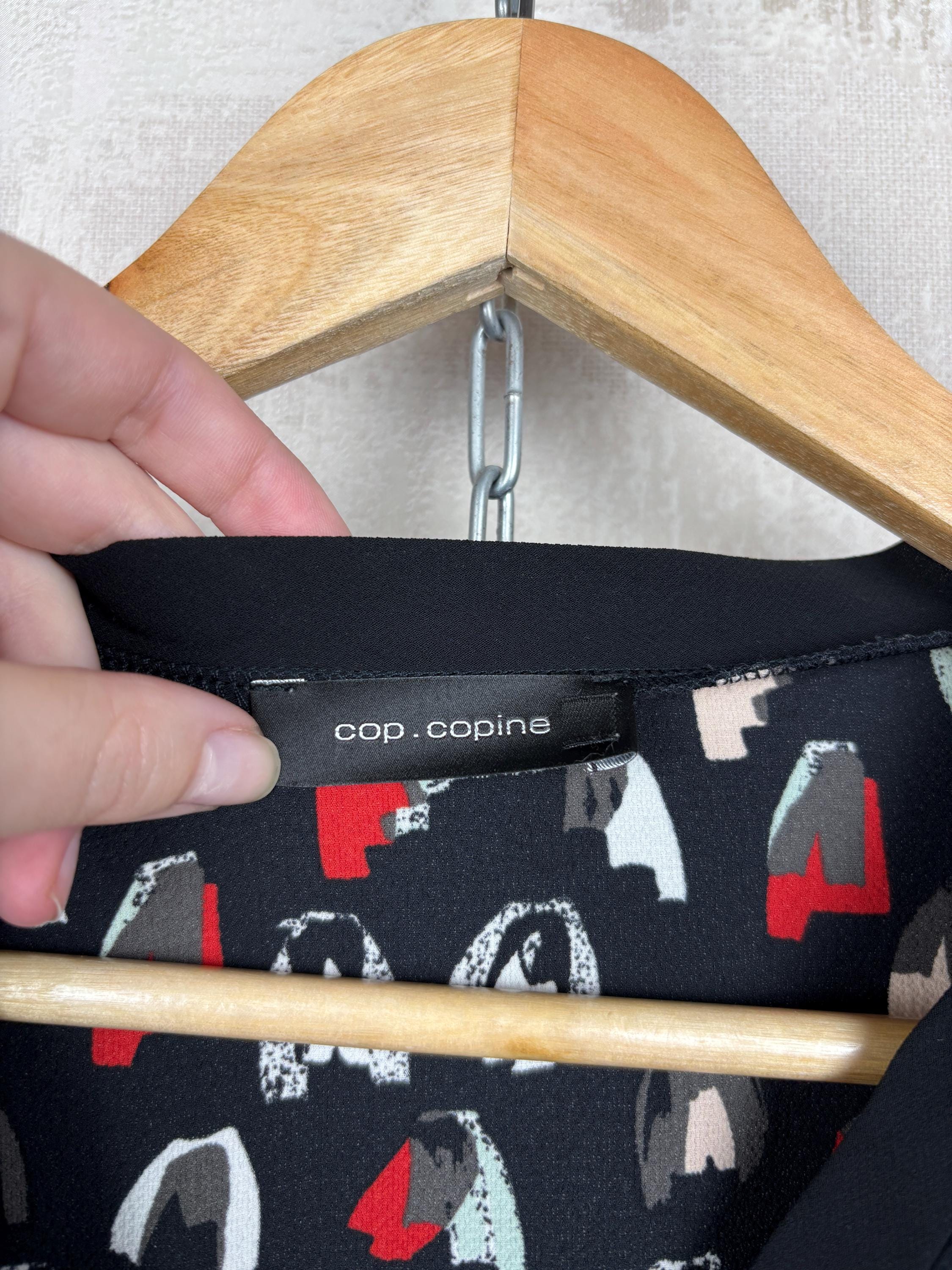 Cop Copine Y2K Ancre Top マルチカラー Vネック プリント レディース