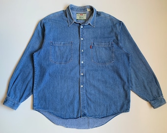 Levis Denim Shirt - Etsy