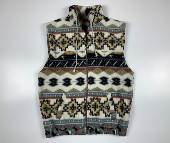 Vintage C \u0026 A Men's Aztec Fleece Vest 