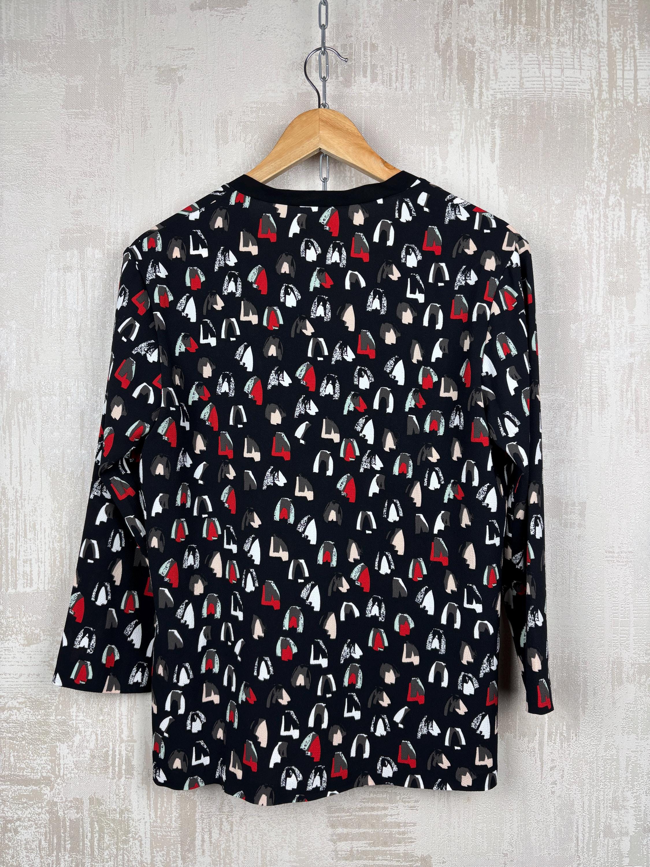 Cop.Copine コップコピーヌ総柄 Vネックトップスグランジ Y2K透け感 Cop Copine Y2K Ancre Top マルチカラー Vネック プリント レディース