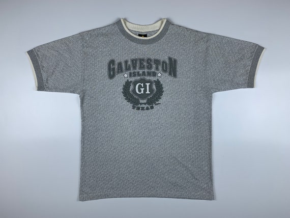 90's H. L. Miller Gold Galveston Island Texas Made in USA Men's T-shirt  Size L -  Denmark