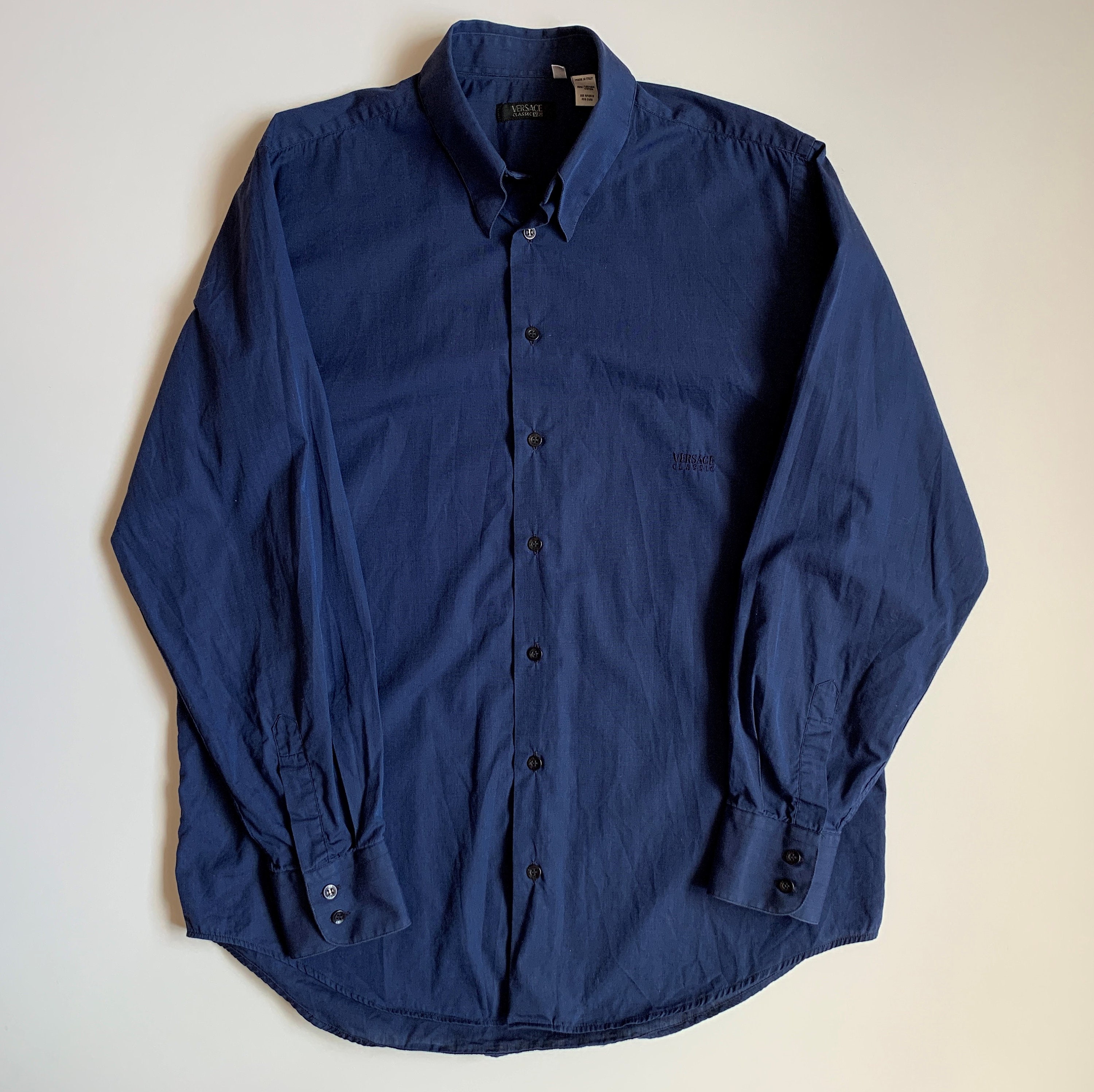 Versace V2 Classic Vintage Men's Dress Shirt Size 16 (1/2 Versace V2 Classic Vintage Men's Dress Shirt Size 16 (1/2
