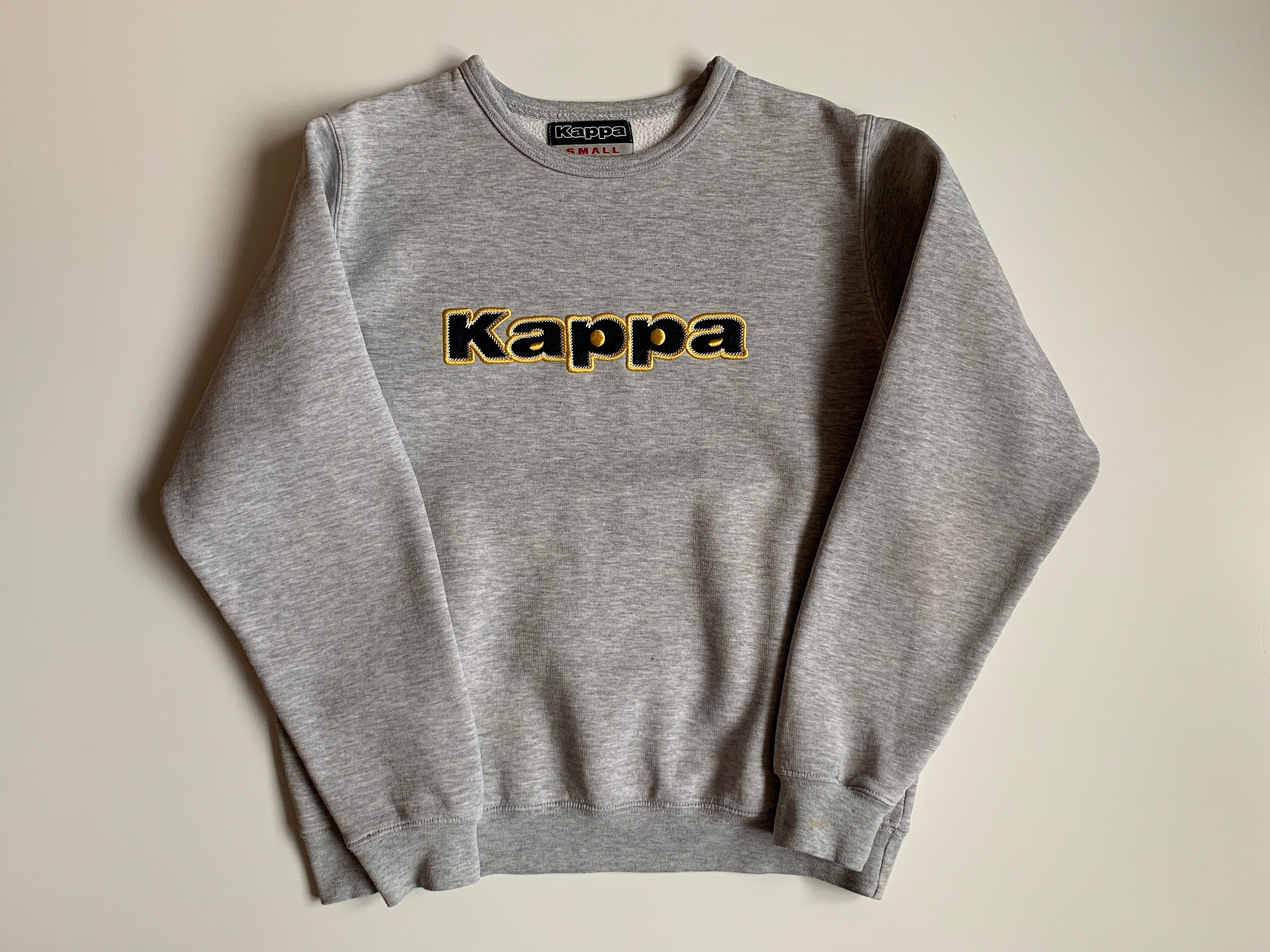 Kappa Vintage Big Logo Sweatshirt Size S Gray Streetwear - Etsy