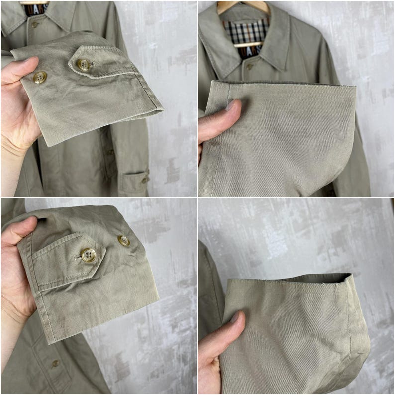 Vintage Daks London Check Lining Trench Coat Jacket Men's Size 107 CM ...