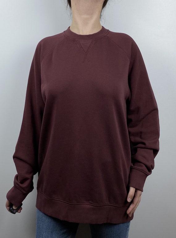 Vintage Arket Oversized Burgundy Women's Sweatshir