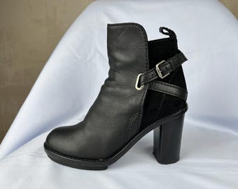 Laura Bellariva Women's Leather Chealse Boots Size EU 37.5