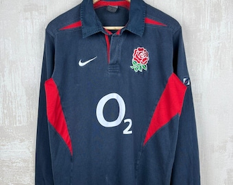 Vintage Nike ラグビー ポロシャツ O2 Vintage 90's Nike O2 England Rugby Jersey Polo Rugby Shirt
