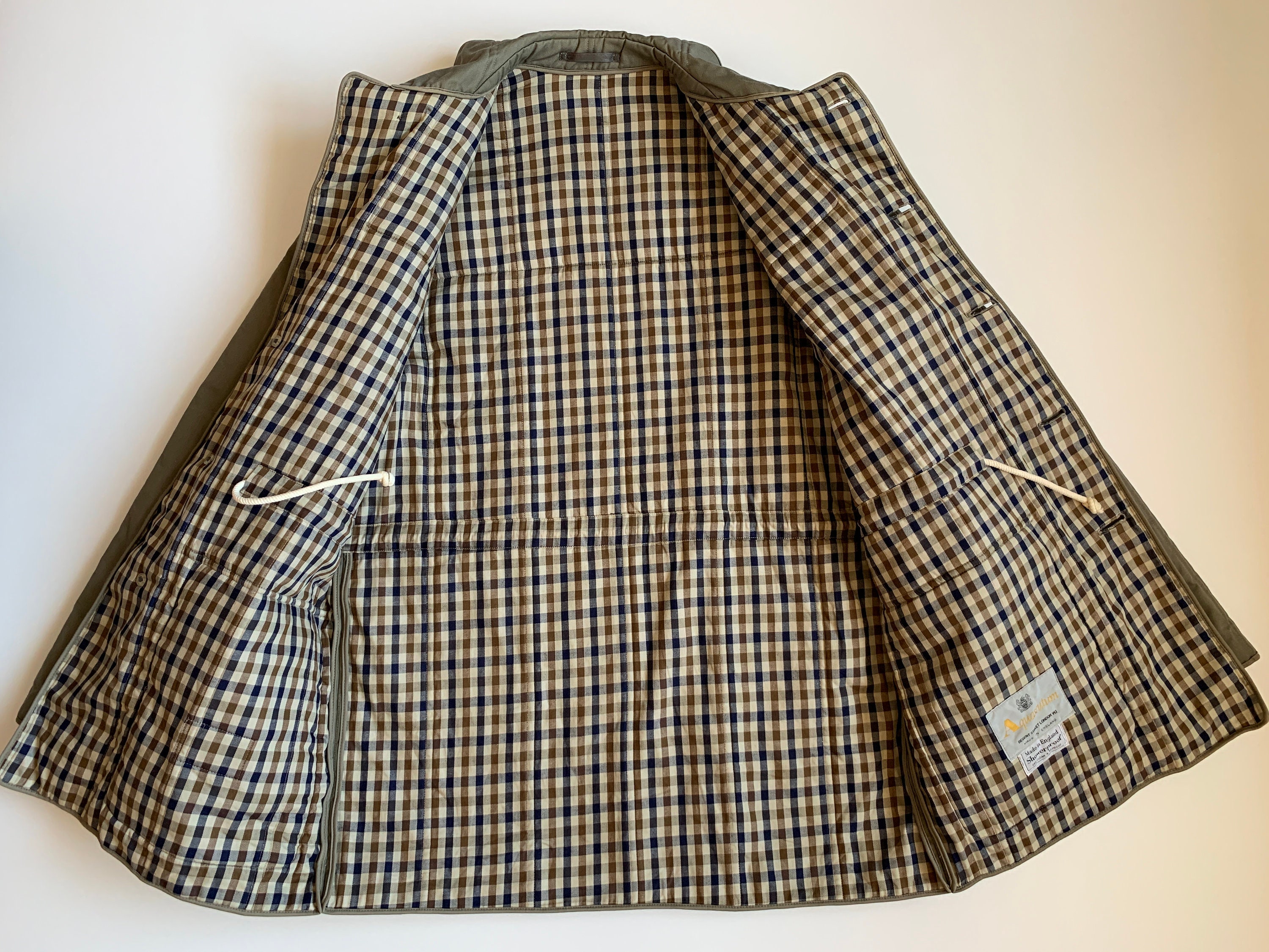 90s Aquascutum Check Lining Vintage Mens Quilted Jacket Size