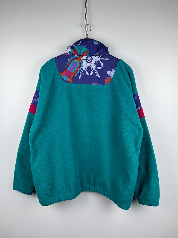 90's Odlo Vintage Pullover Abstract Fleece Men's … - image 8