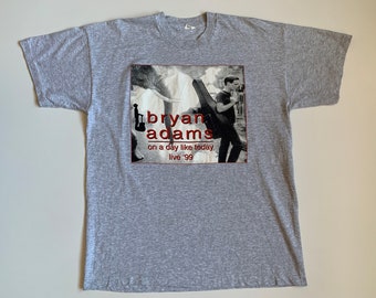 90s Vintage Bryan Adams One A Day Like Today Live 1999 Men's T-shirt Size XL