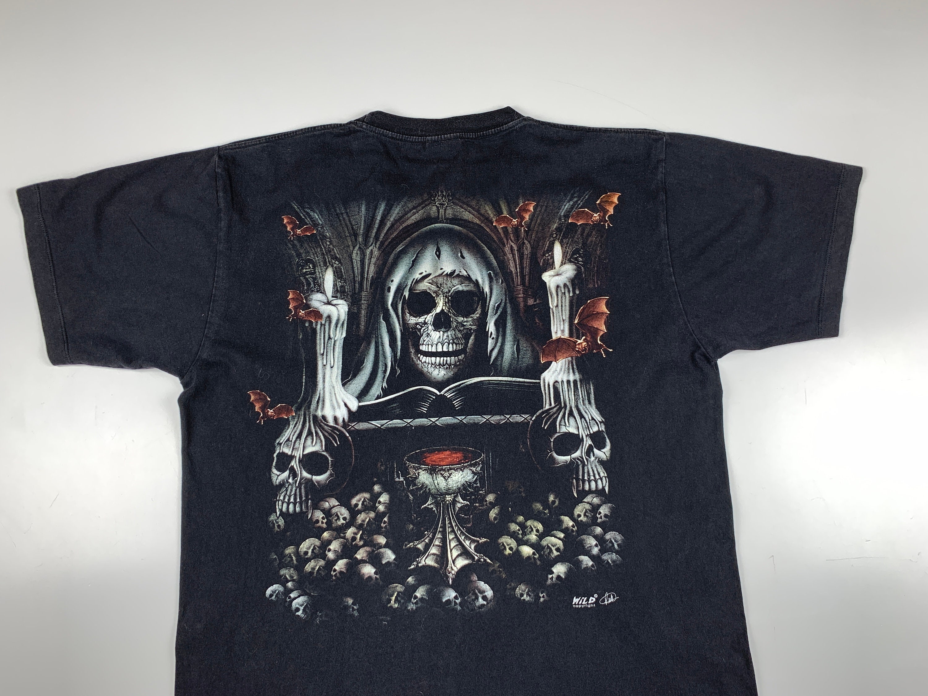 【骸骨】skull zip print long t shirt 骸骨】skull zip print long t shirt Cross Skull Print Long