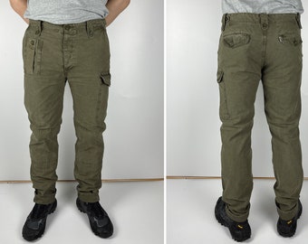 Pantalones Levi's de hombre, estilo militar, multibolsillos, talla 33 x 34, vintage