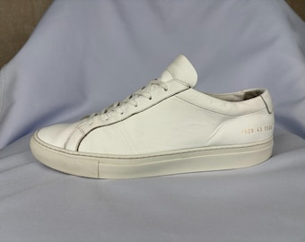 Sneakers basse in pelle Common Projects Achilles, taglia EU 43 / US 10, colore bianco.