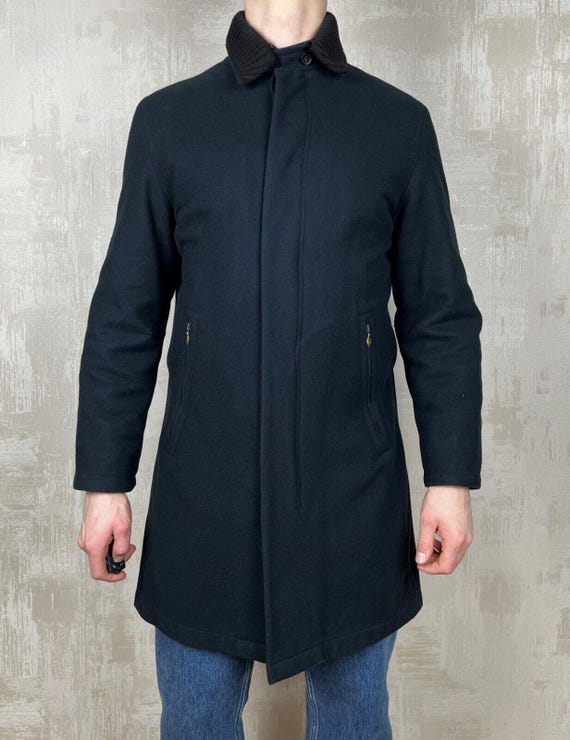 mandarina duck ウールコート ヴィンテージ マンダリーナ ダックウール混紡オーバーコートジャケット