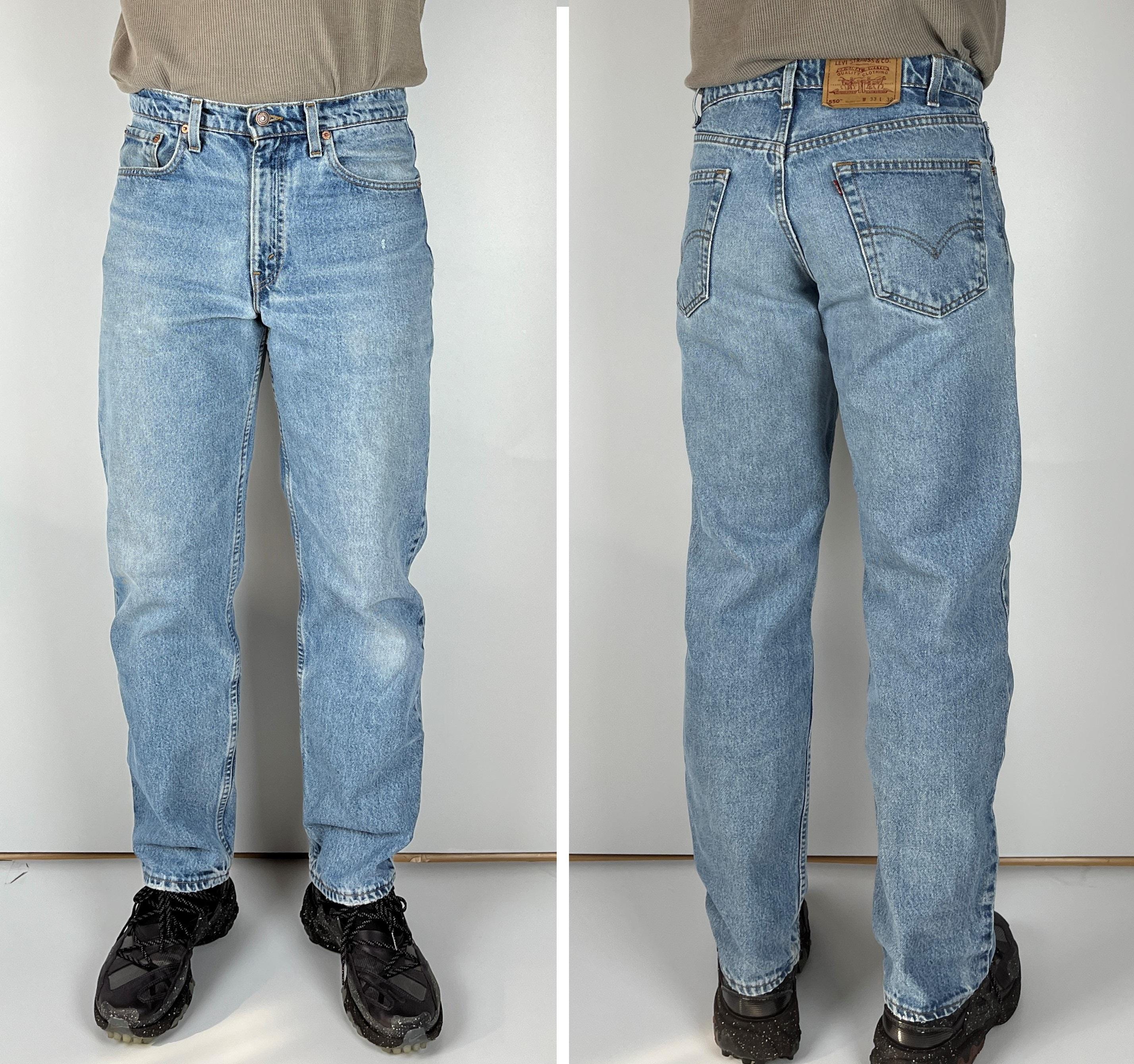90's Levi's 550 Relaxed Fit Tapered Leg Denim Jeans Stone 90's Levi's 550 Relaxed Fit Tapered Leg Denim Jeans Stone