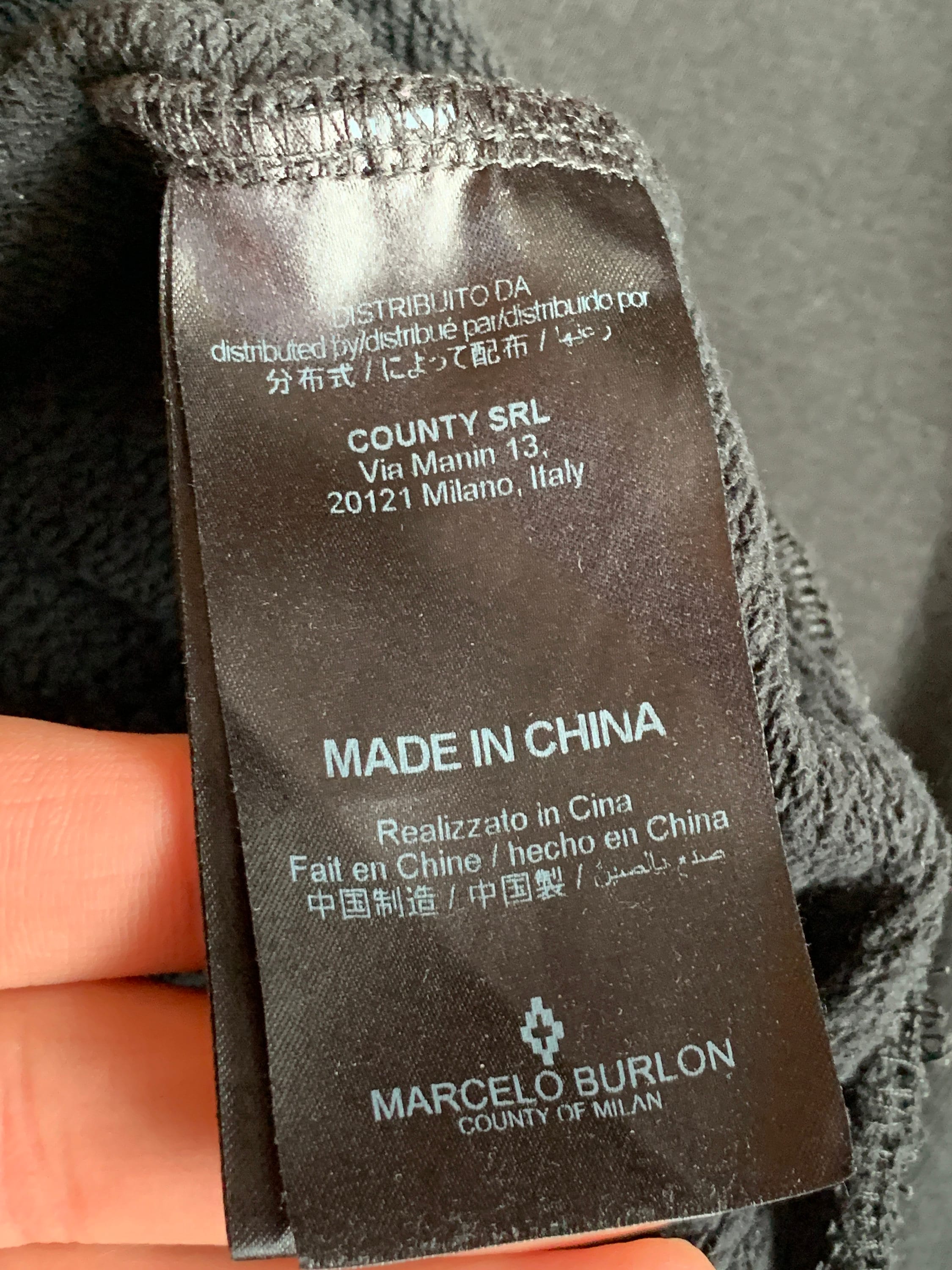 スウェット【MARCELO BURLON】送料関税込み 単色 ロゴ コットン Marcelo Burlon(マルセロバーロン) スウェット・トレーナー