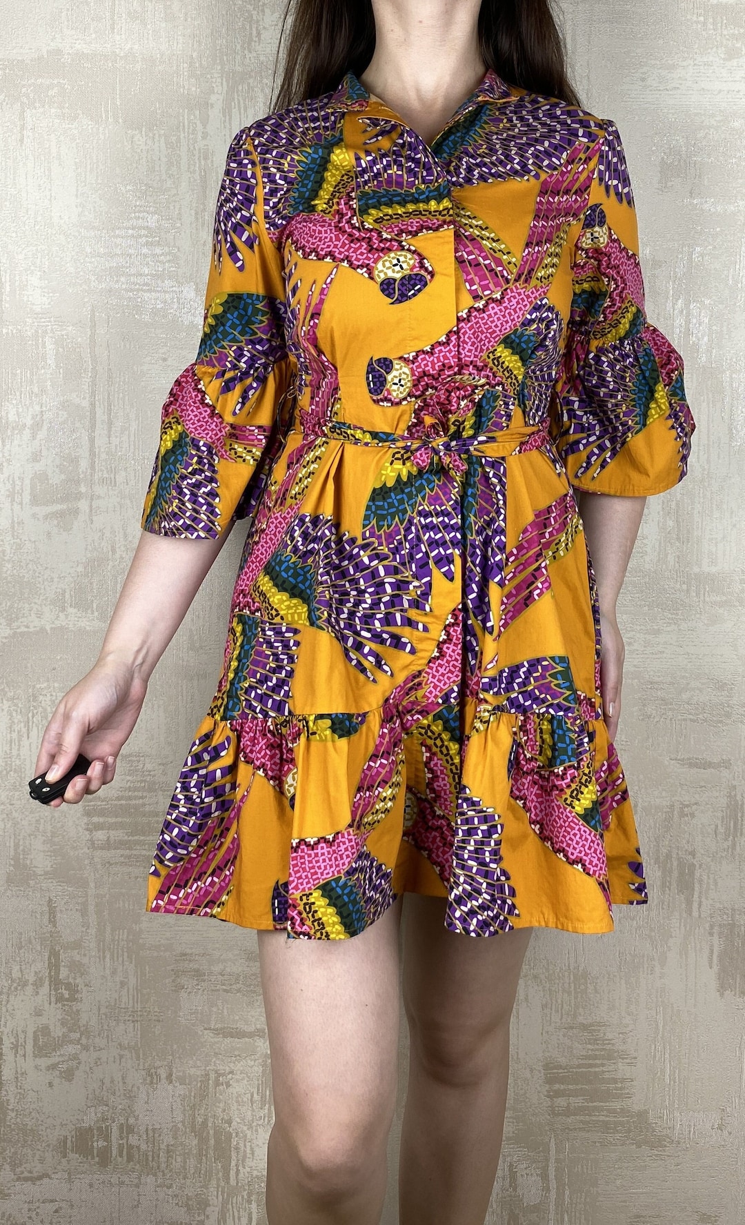 Farm Rio coton imprimé oiseaux tropicaux robe d'été bohème mini