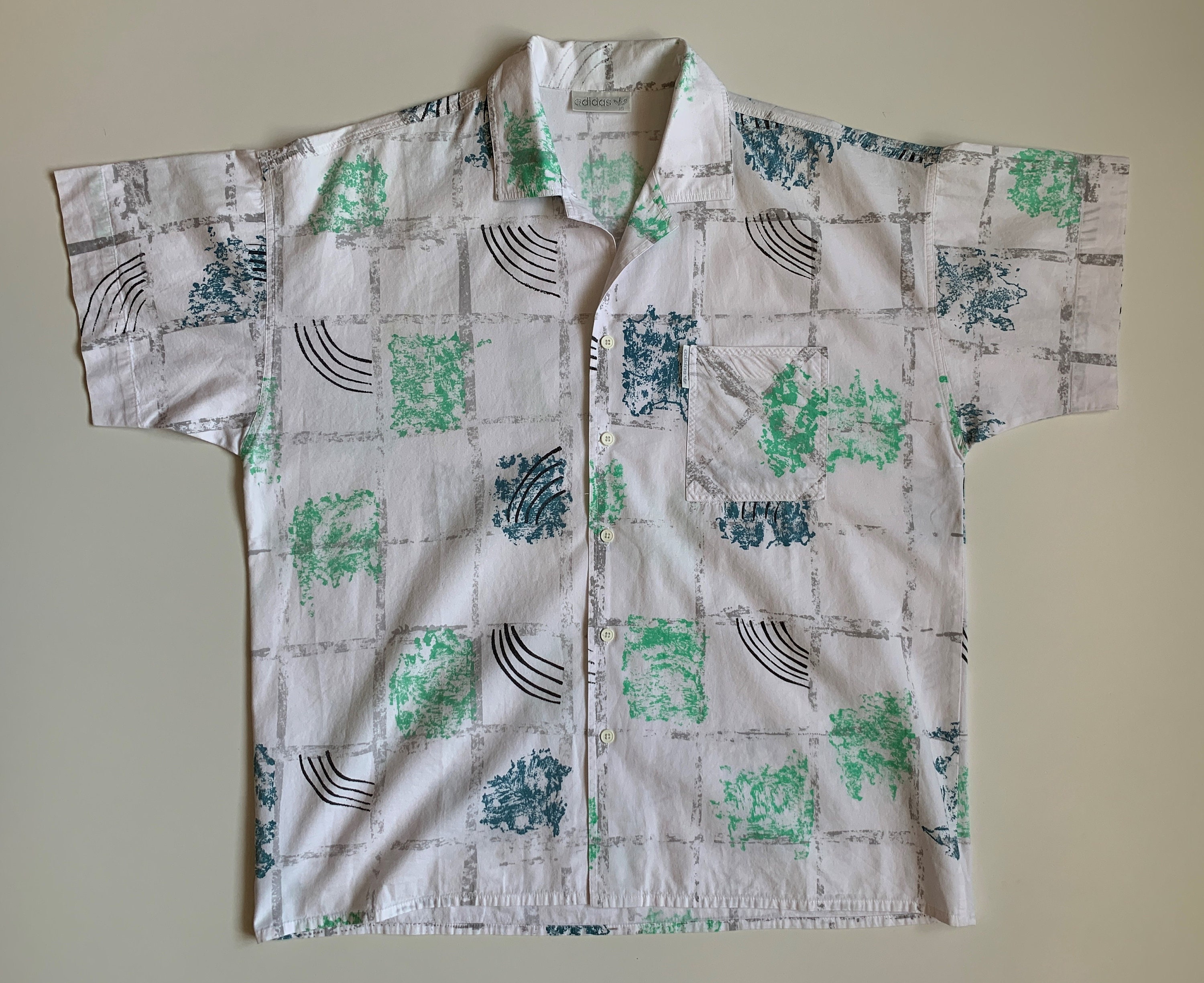 horno Ciro Departamento 90s Adidas Vintage Aloha Hawaiian Mens Shirt Size 15 1/2 Fit - Etsy
