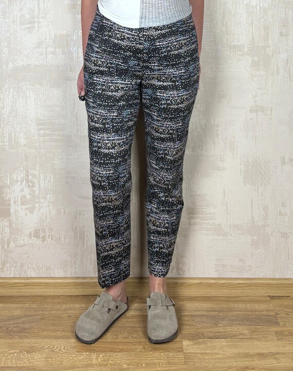 Akris, Akris Punto Multicolor Abstract Cotton Women's Chino Pants Size M