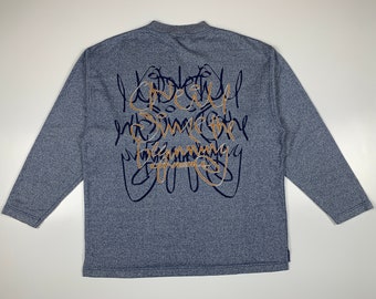 Vintage jaren 90 VTG O'NEILL-sweater met groot logo heren maat L Surfkleding