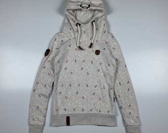 Naketano Small Ankor Print Damen Hoodie Größe S