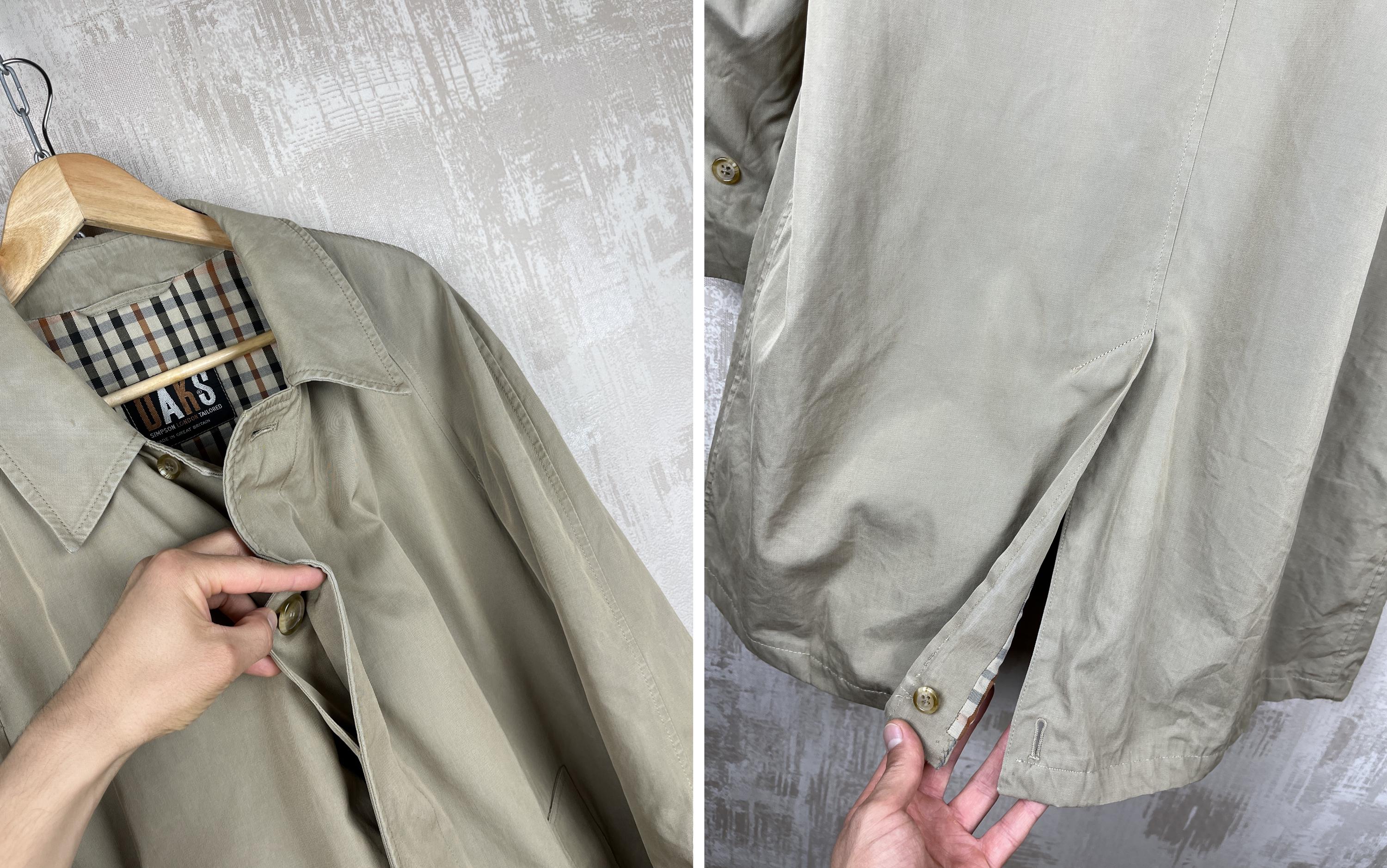 Vintage Daks London Check Lining Trench Coat Jacket Men's Size 107 CM ...