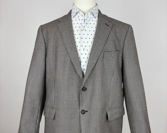 M&S Marks and Spencer Wool Houndstooth Blazer Lanificio Campore EU 56 / US 46