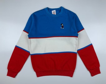 Sudadera vintage de mujer con el pequeño logo de Mickey Mouse de Disney de los 90, talla S, hecha en EE. UU.