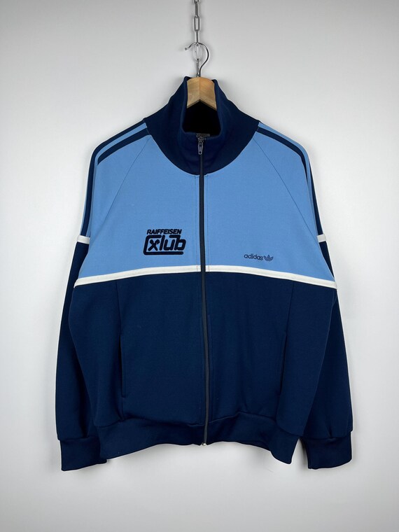 80s adidas 韓国製 トラックジャケット adidas アディダス 80S VINTAGE ヴィンテージ 銀タグ 韓国製 ジップ
