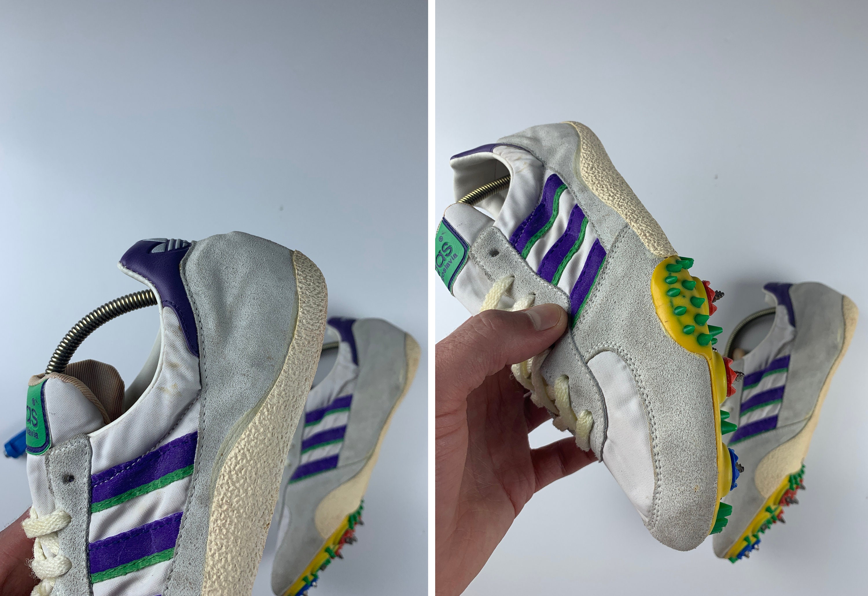 70's 80's Adidas Sprint Metal Spike Track Shoes Made in