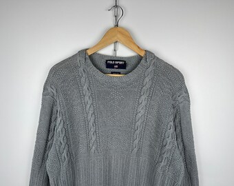 トップス 90s POLO Ralph Lauren Cotton linen Knit Vintage 90s Polo Ralph Lauren Knit Linen Cotton Blend