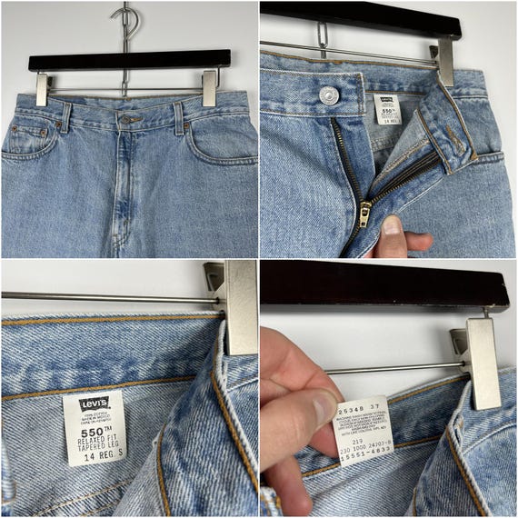 90's Levi's 550 Relaxed Fit Tapered Leg Denim Jeans Stone 90's Levi's 550 Relaxed Fit Tapered Leg Denim Jeans Stone