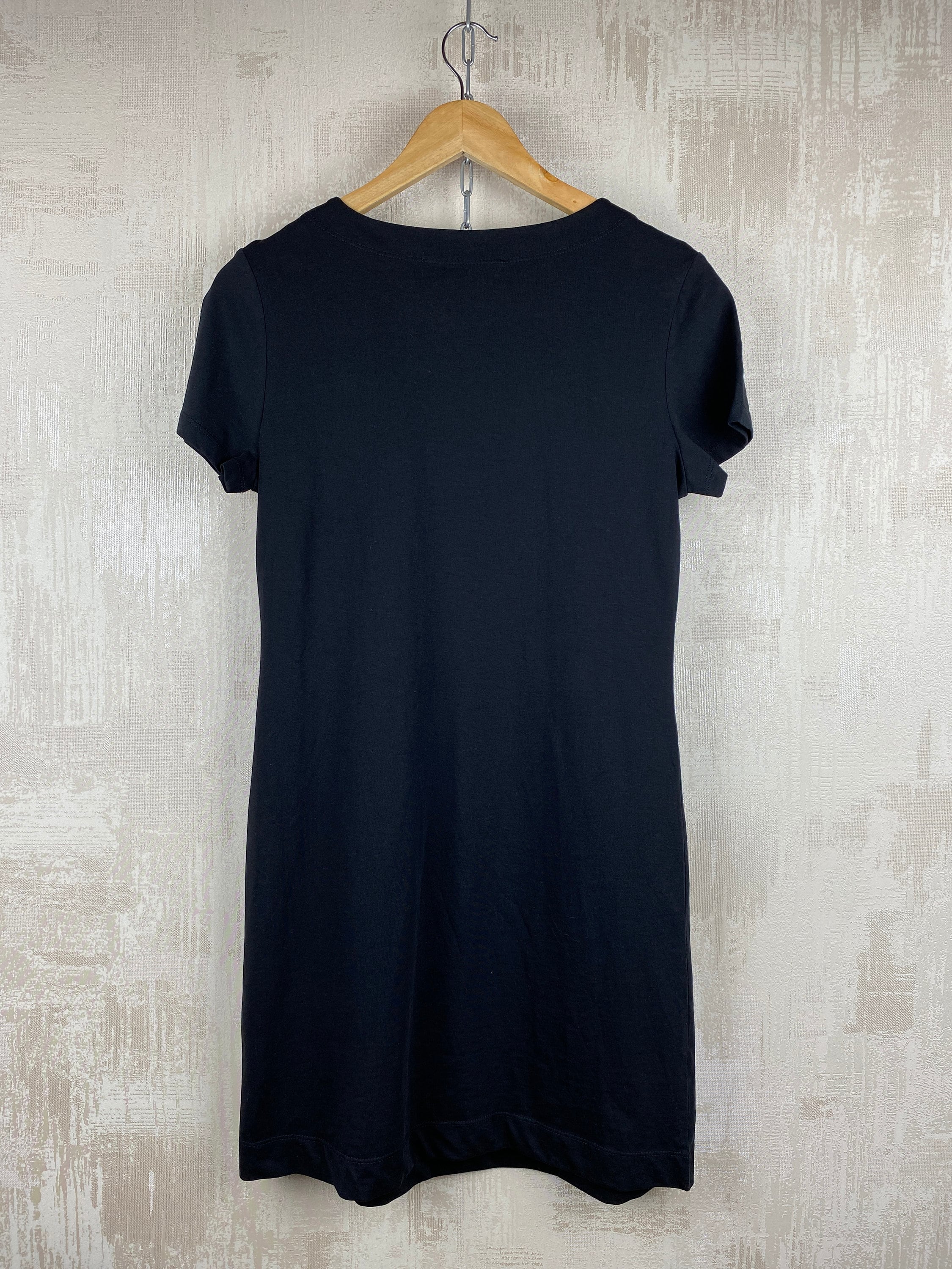 Love Moschino Cotton Black Big Logo Printed T-shirt Dress