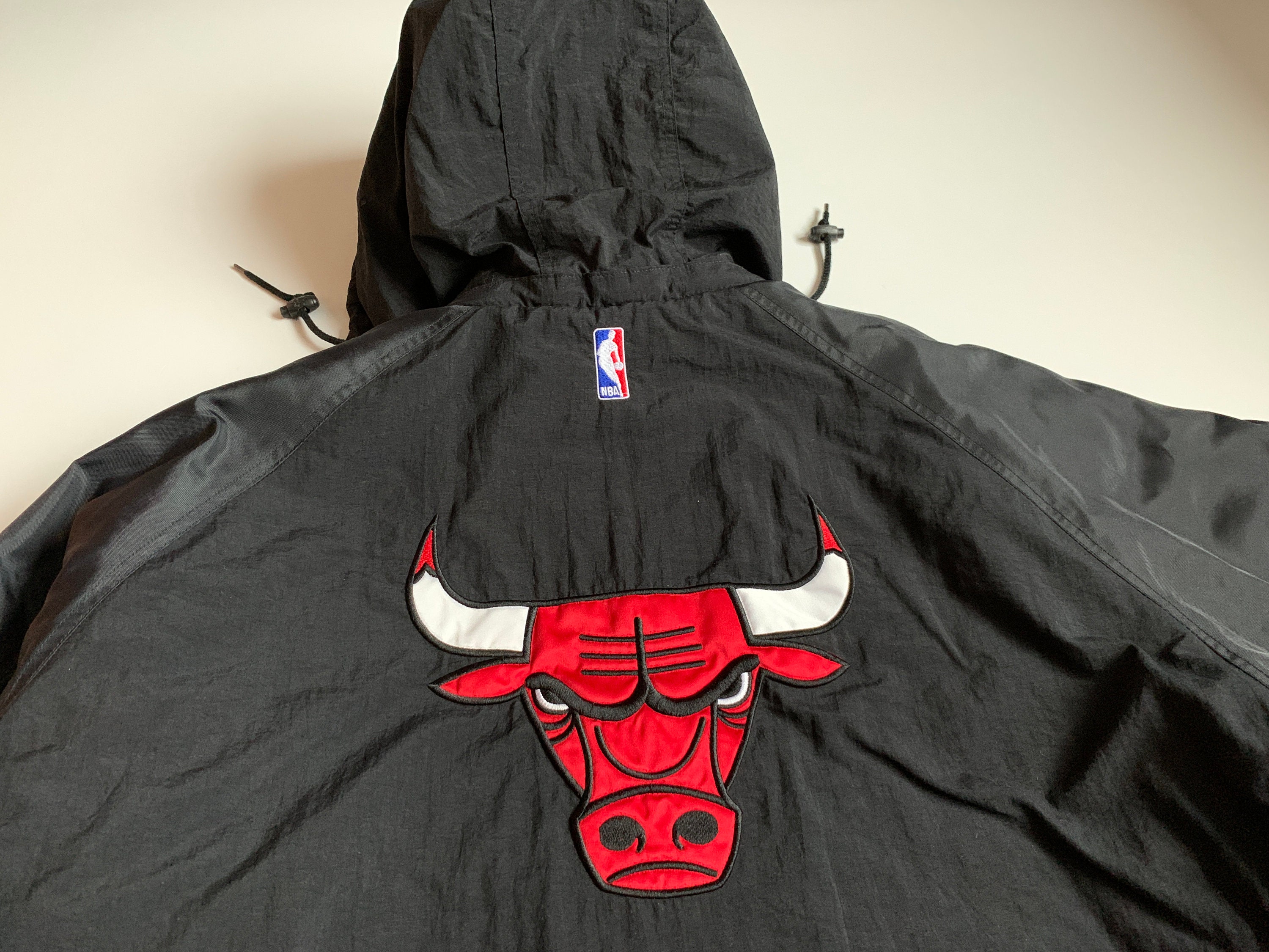 90s Chicago Bulls Starter Vintage Men's Anorak Jacket Size Etsy