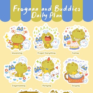 BlueBean Blind Box Frogaaa and Buddies Daily Plan Keychain