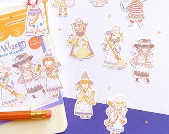 BlueBean Cute Wizard Sticker Pack