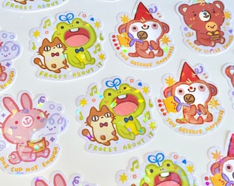 BlueBean Cute Animals Glitter WP Sticker