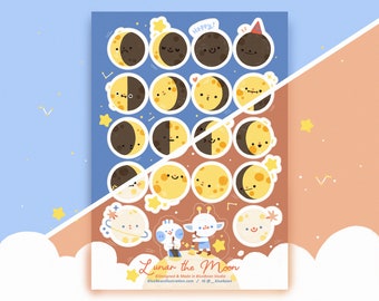 BlueBean Lunar the Moon Sticker Sheet