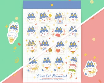 BlueBean Yibby Cat Meowment Sticker Sheet